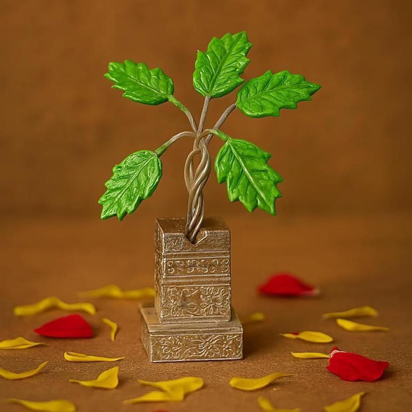 German Silver Plated Tulsi Plant Showpieces