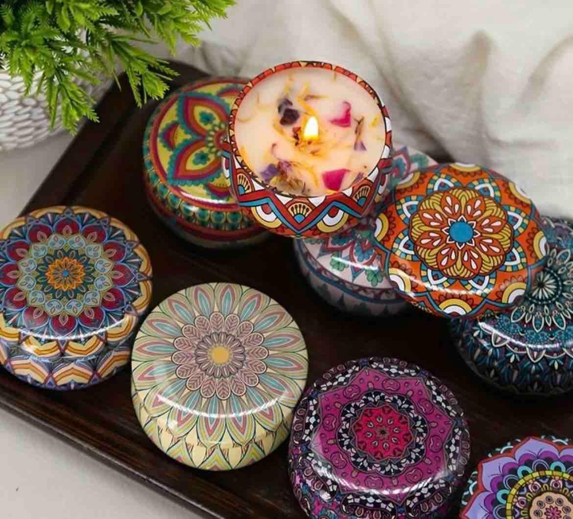 Scented Soy Wax Tin Candle (Pack of 1)