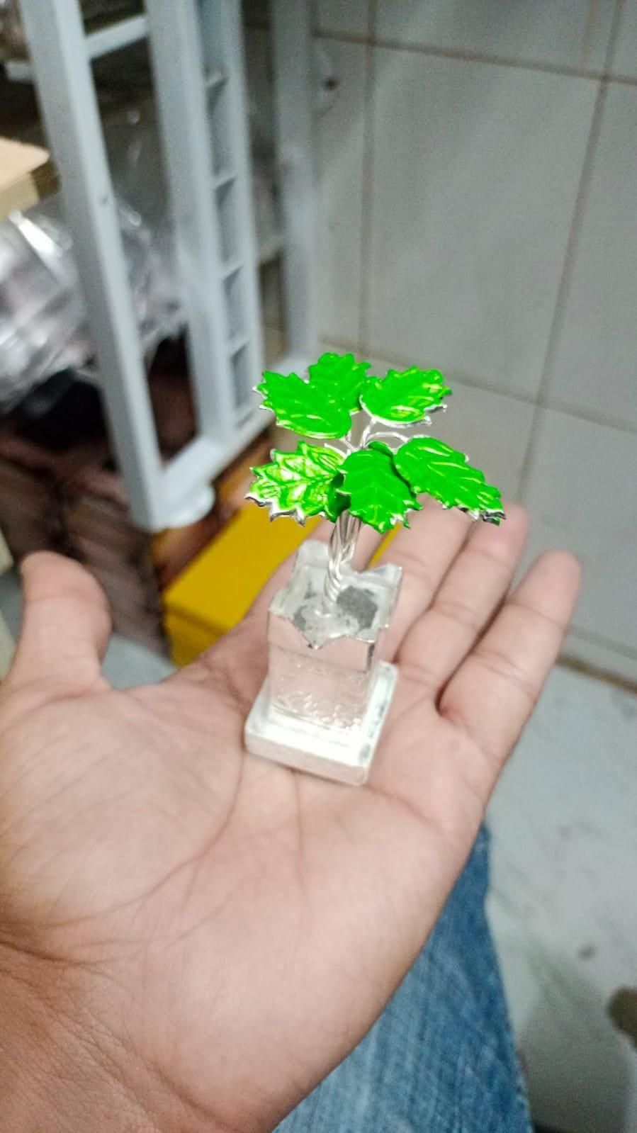 German Silver Plated Tulsi Plant Showpieces