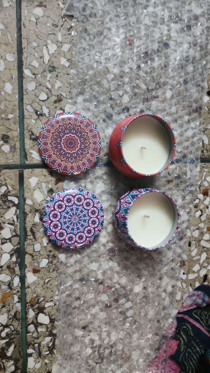 Scented Soy Wax Tin Candle (Pack of 1)