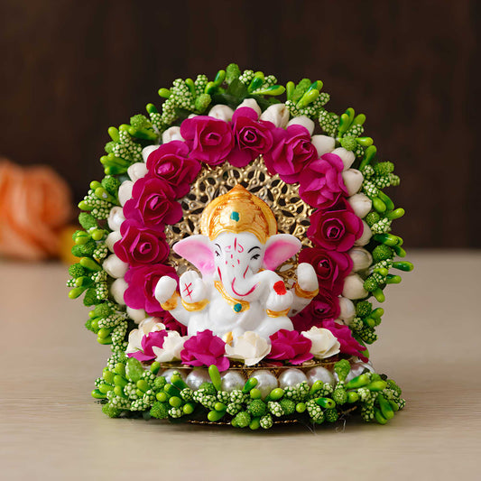 Lord Ganesha Idol on Decorative Handcrafted