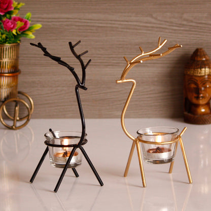 Deer Shape Handcrafted Metal Tea Light Holder