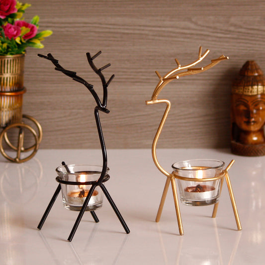 Deer Shape Handcrafted Metal Tea Light Holder