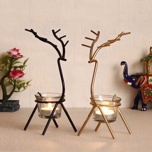 Deer Shape Handcrafted Metal Tea Light Holder