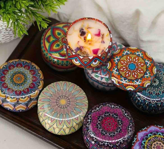 Scented Soy Wax Tin Candle (Pack of 1)