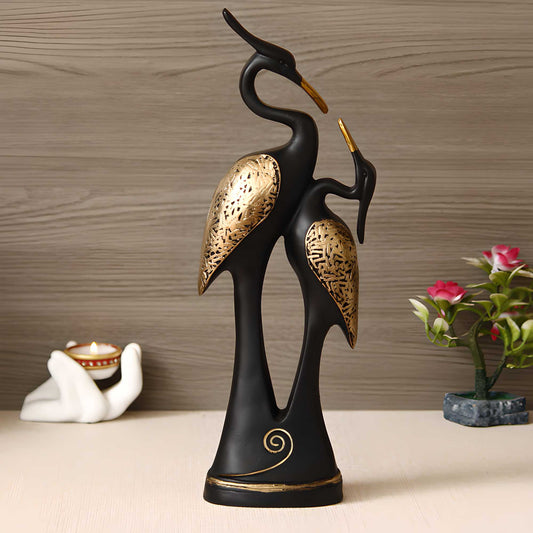 Loving Swan Couple Showpiece