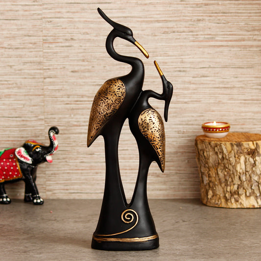 Loving Swan Couple Showpiece