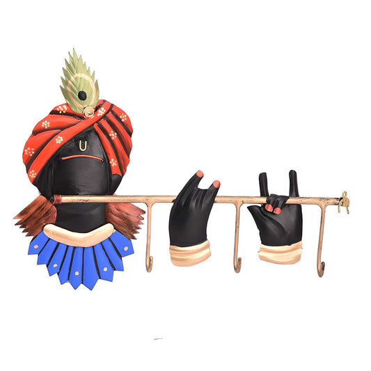 Wrought Iron Lord Krishna Key Holder