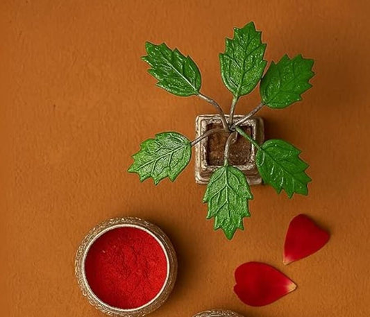 German Silver Plated Tulsi Plant Showpieces